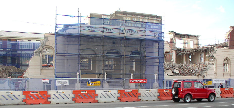front block demolition with preservation of arches