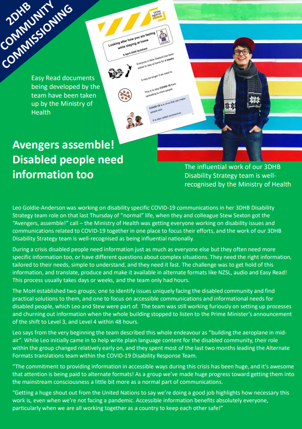 Avengers Assemble - Disabled people need information too