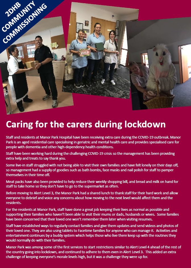 Manor Park - caring for the carers