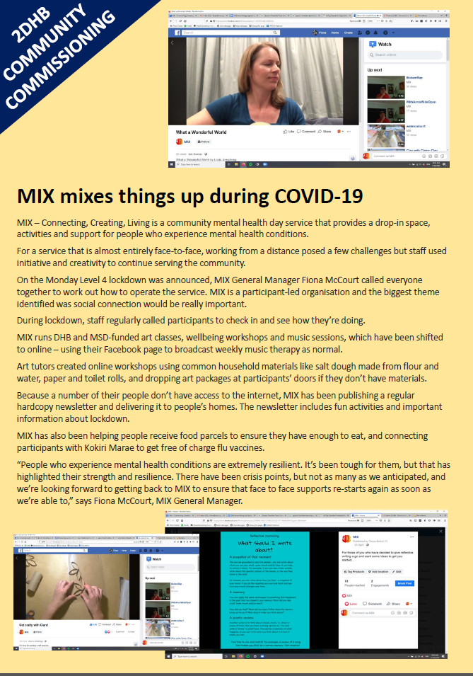 MIX mixes it up during lockdown