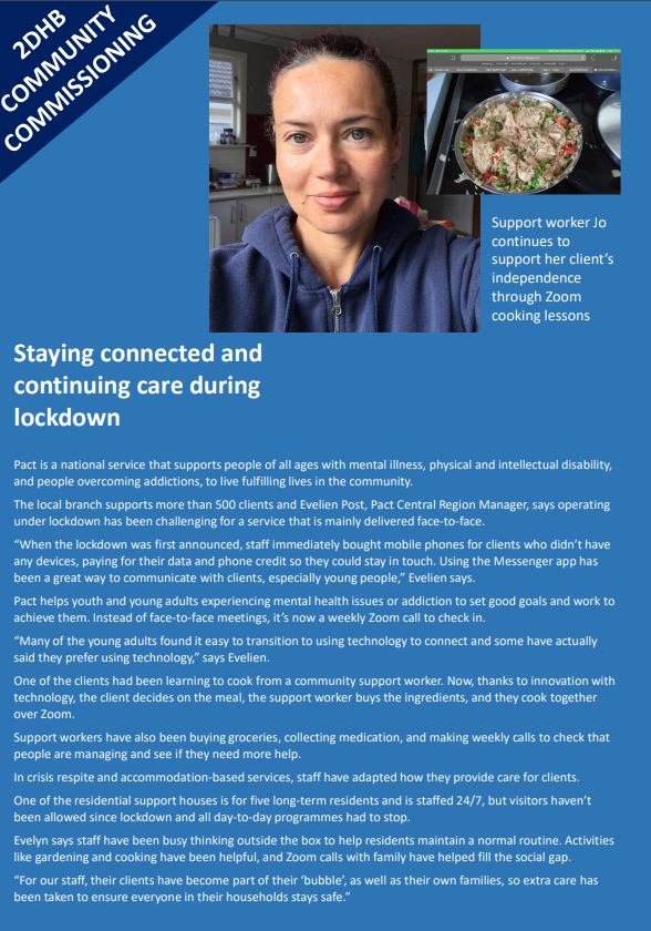 PACT - Staying connected and continuing care during lockdown
