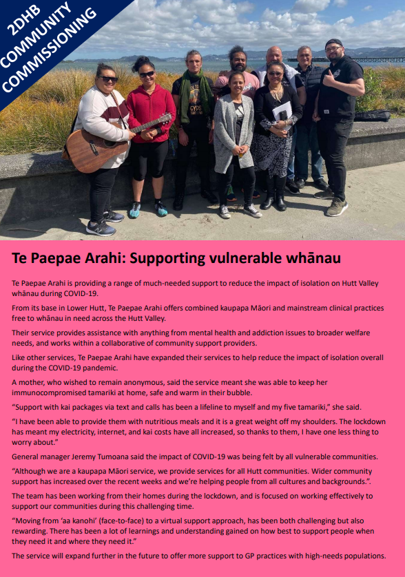 Te Paepae Arahi – Supporting vulnerable whānau
