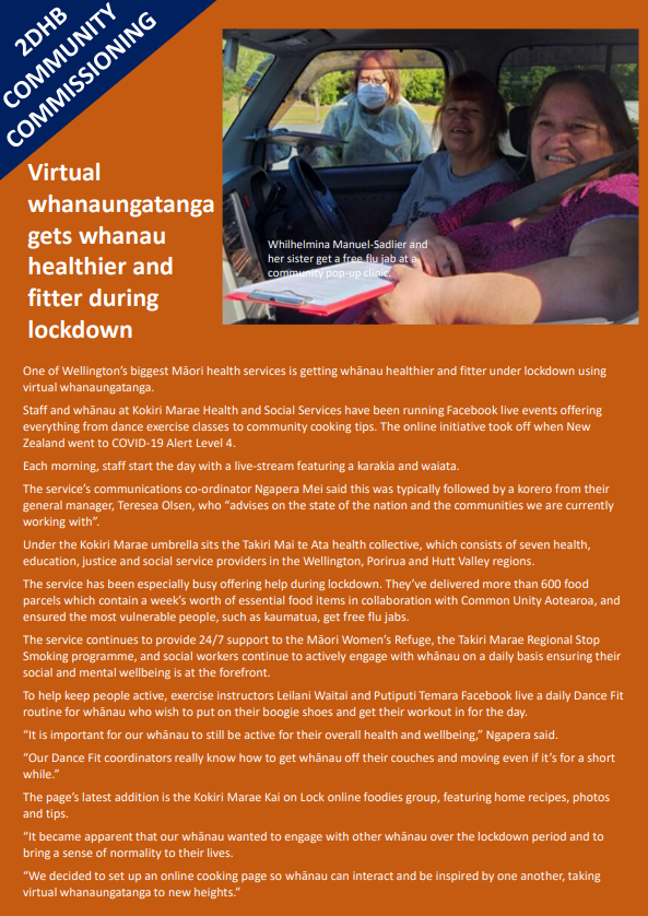 Kokiri Marae - virtual whanaungatanga