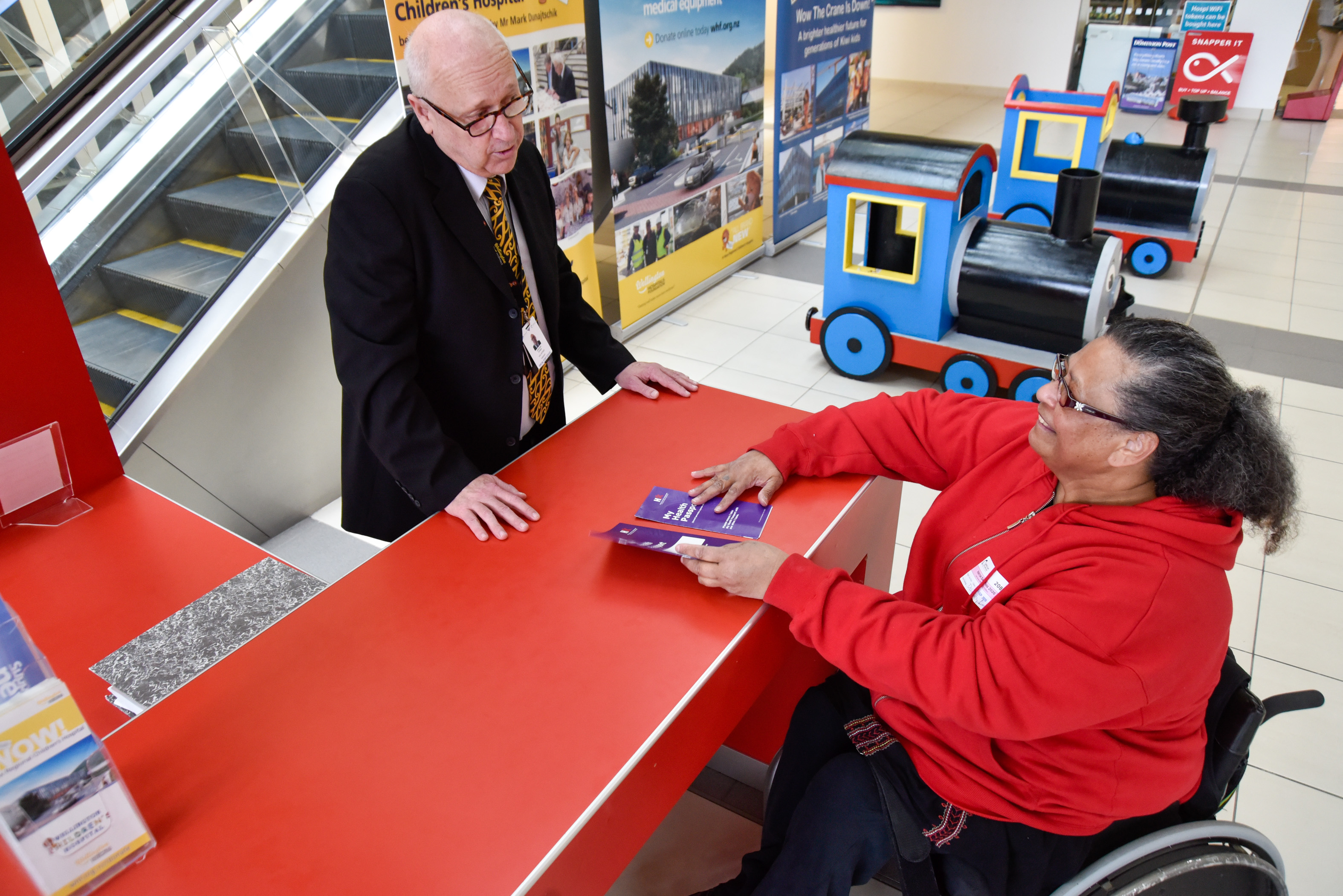 Handing over a health passport 